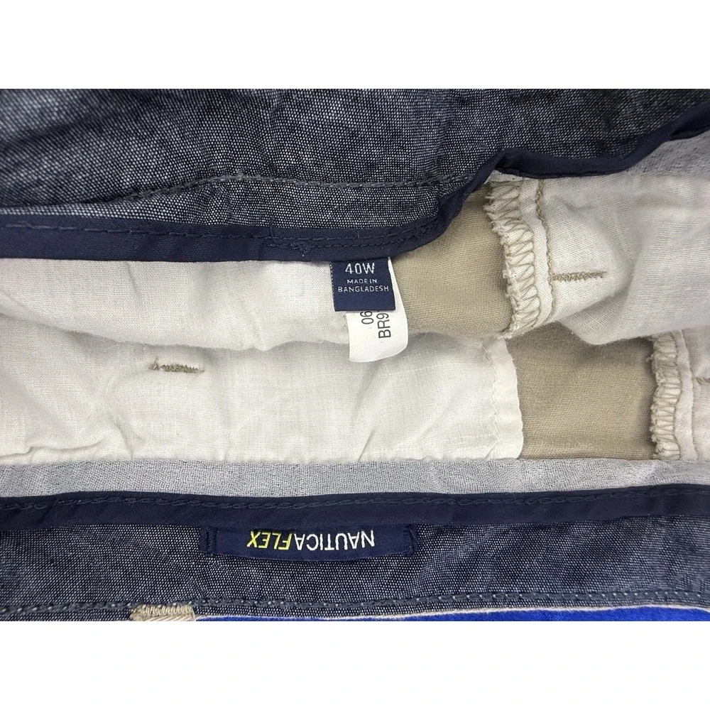 Nautica Flex Men's 40 Classic Fit Shorts Chino 40 Khaki Tan - 8